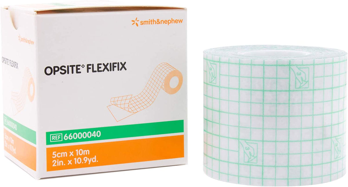 Smith & Nephew OpSite Flexifix 66000040 - Transparent Dressing Retention Tape With Liner, Waterproof, NonSterile - 2" x 11 Yard, One Roll