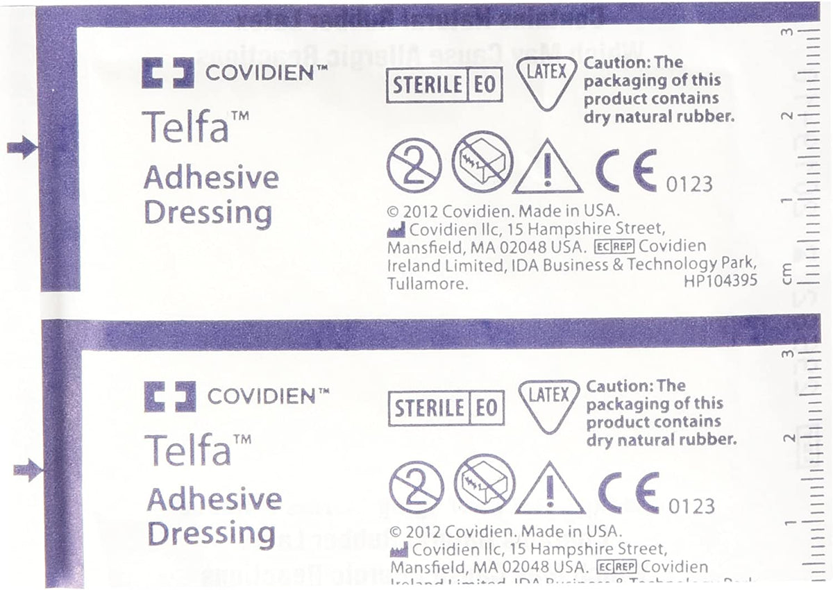 Covidien Cardinal Telfa 6017 - Adhesive Dressing, Film / Cotton, Sterile, Peel-Back Package, White, Rectangle Shape - 2&quot; x 3&quot;, Box of 100