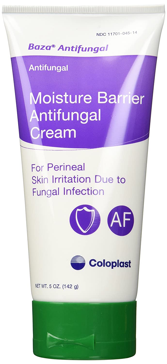 Coloplast Baza Antifungal 1607 - Moisture Barrier Antifungal Cream With 2% Miconazole Nitrate, CHG Compatible - 5 oz., One Tube