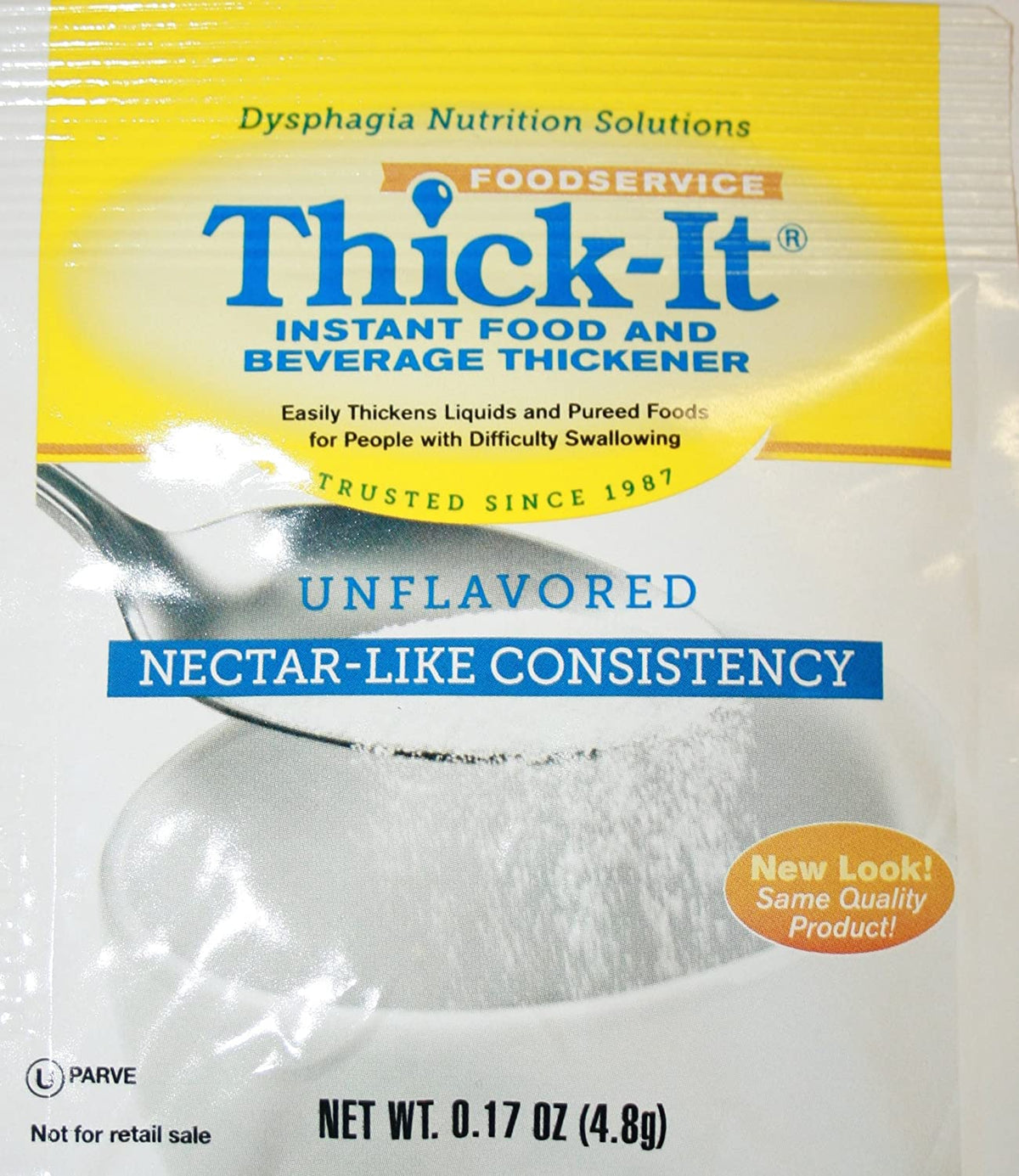 Kent Precision Foods Thick-It J572-LE800 - Food and Beverage Thickener, Unflavored Powder, Nectar Consistency, Individual Packet - 5 gram, Case of 200